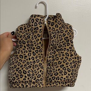 Derek Heart Tan and Black Animal Print Vest